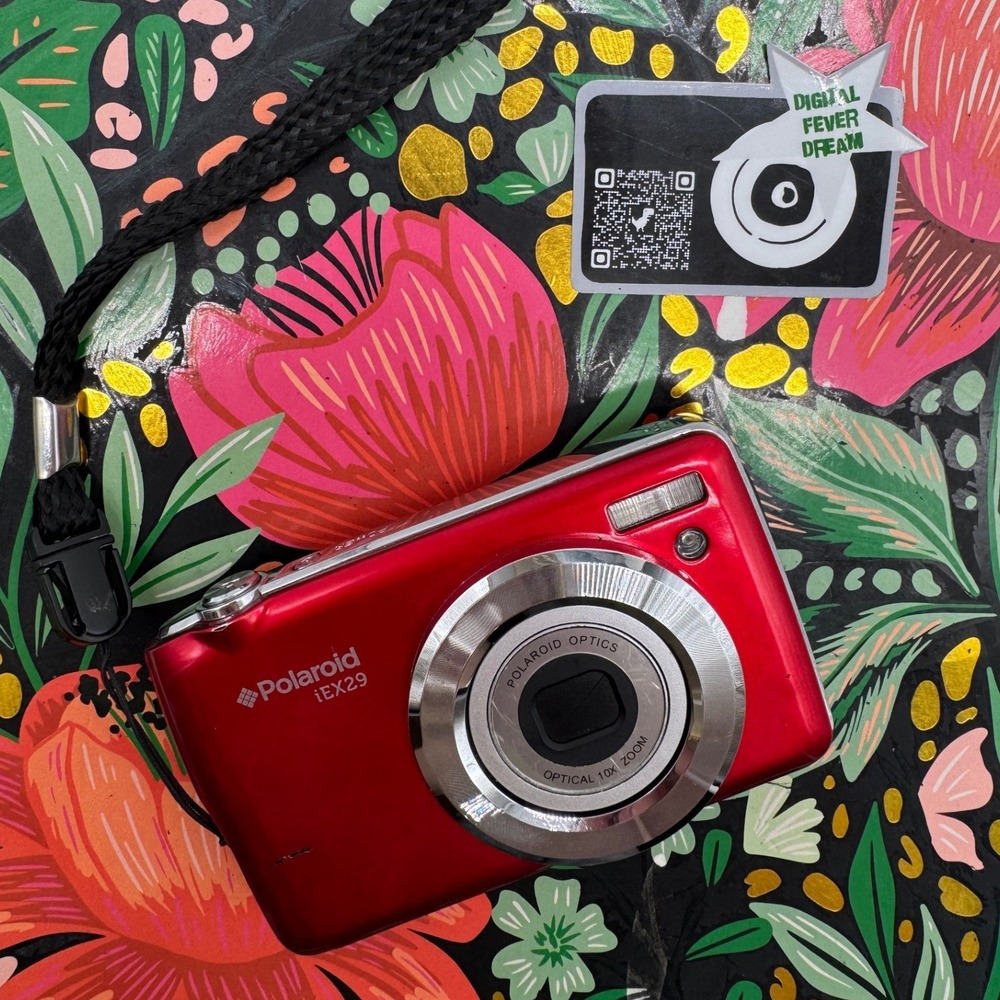 Polaroid iEX29 Digital Camera Red 10x Optical Zoom Compact Point and Shoot